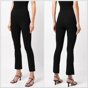 SPRWMN Black Bootleg Cropped Trousers Flared Pants Sz S
